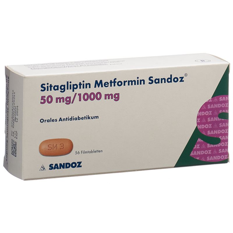 SITAGLIPTIN Metformin Sandoz 50/1000mg 56 Stk