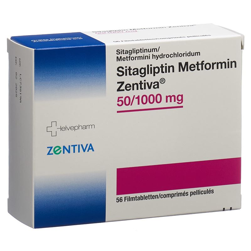 SITAGLIPTIN Metformin Zentiva 50/1000mg 56 Stk