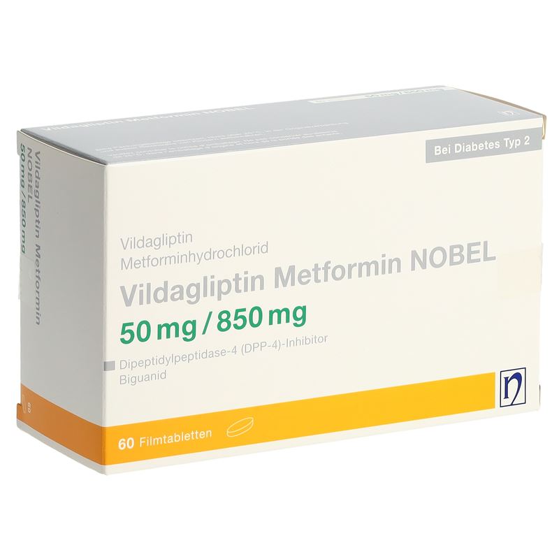 VILDAGLIPTIN Metformin NOBEL 50/850 mg 60 Stk