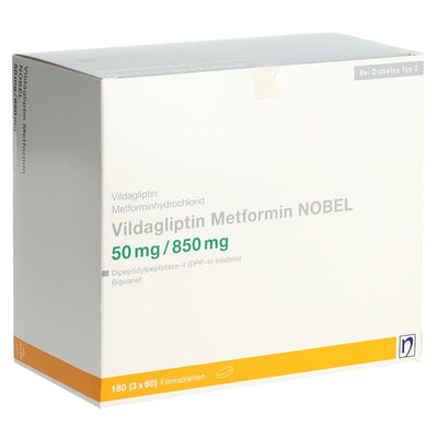 VILDAGLIPTIN Metformin NOBEL 50/850 mg 180 Stk