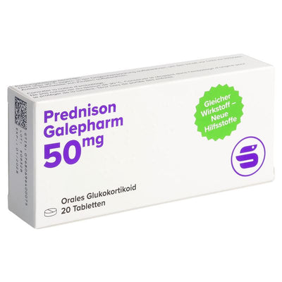 PREDNISON Galepharm Tabl 50 mg (n) 20 Stk