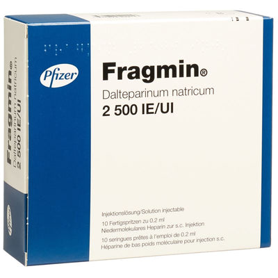 FRAGMIN Inj Lös 2500 IE/0.2ml 10 Fertspr 0.2 ml
