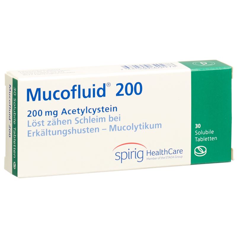 MUCOFLUID Tabl 200 mg löslich 30 Stk