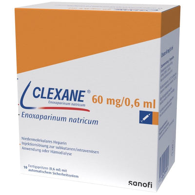 CLEXANE Inj Lös 60 mg/0.6ml 10 Fertspr 0.6 ml