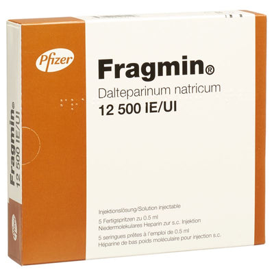 FRAGMIN Inj Lös 12500 IE/0.5ml 5 Fertspr 0.5 ml