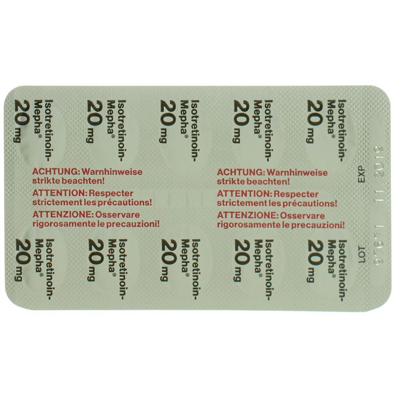 ISOTRETINOIN Mepha Solucaps 20 mg 100 Stk - CONTENTBACK