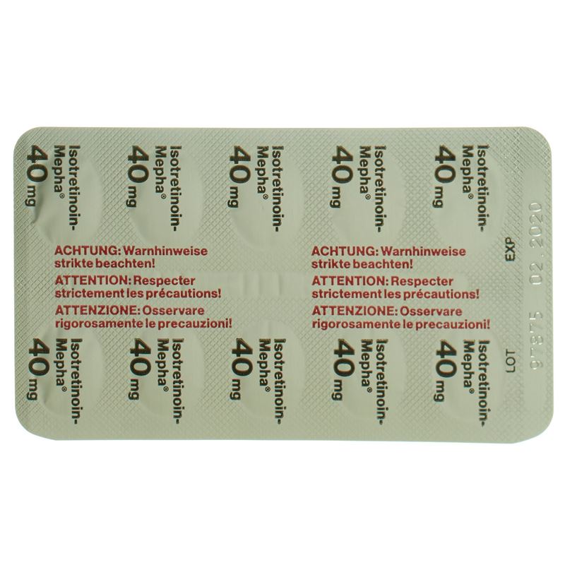 ISOTRETINOIN Mepha Solucaps 40 mg 100 Stk - CONTENTBACK
