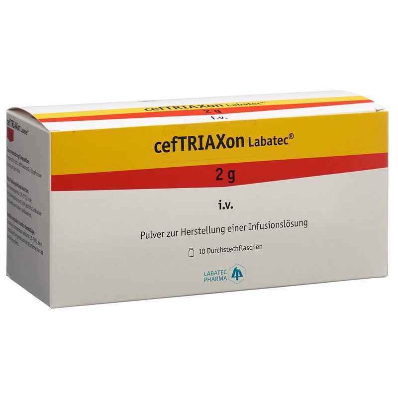 CEFTRIAXON Labatec Trockensub 2 g Durchstf 10 Stk