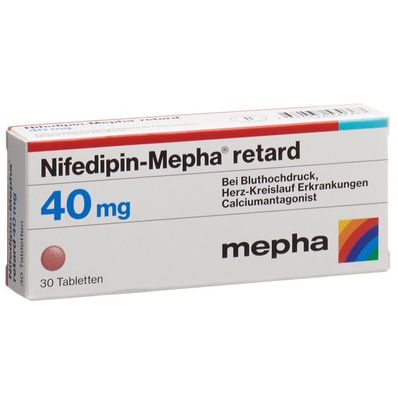 NIFEDIPIN Mepha Ret Tabl 40 mg retard 30 Stk