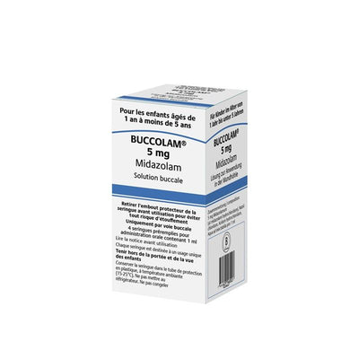 BUCCOLAM Lös 5 mg/1ml buccal Fertspr 4 Stk