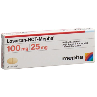 LOSARTAN-HCT Mepha Filmtabl 100/25mg 28 Stk