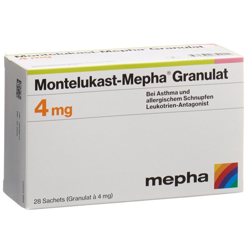 MONTELUKAST Mepha Gran 4 mg Btl 28 Stk