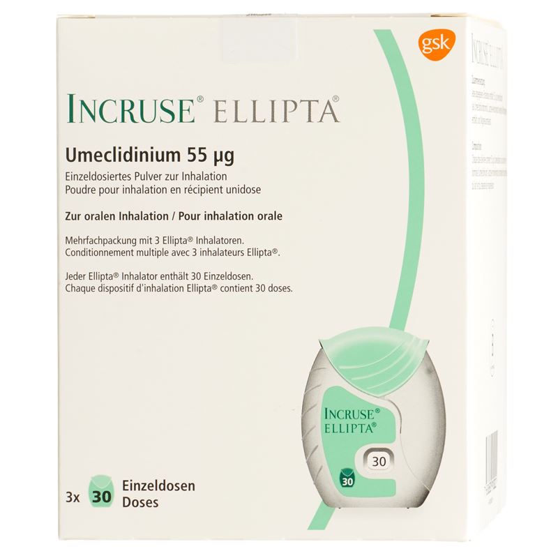 INCRUSE ELLIPTA Inh Plv 55 mcg 3 x 30 Dos