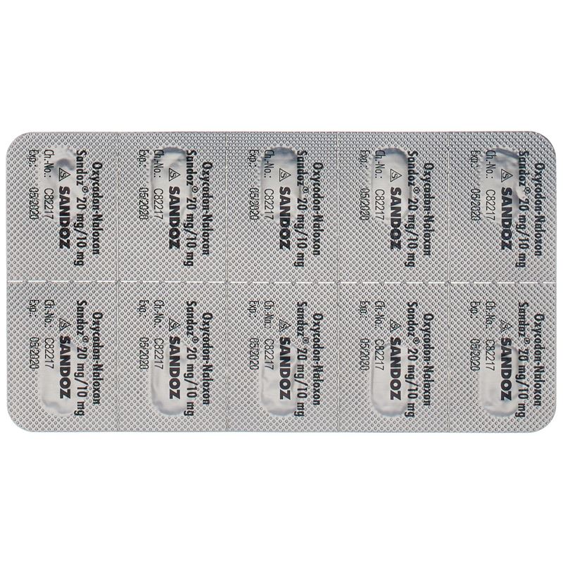 OXYCODON-NALOXON Sandoz 20 mg/10 mg 60 Stk - CONTENTBACK