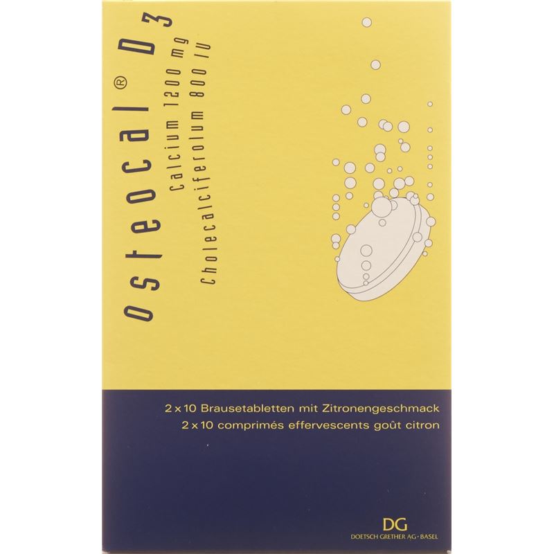 OSTEOCAL D3 Brausetabl 1200/800 20 Stk - PICFRONT