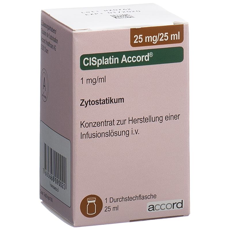 CISPLATIN Accord 25 mg/25ml Durchstf 25 ml