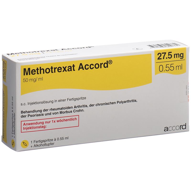 METHOTREXAT Accord 27.5 mg/0.55ml Fertspr 0.55 ml