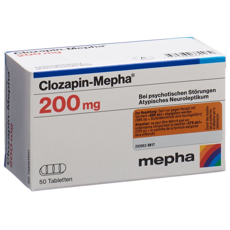 CLOZAPIN Mepha Tabl 200 mg 50 Stk