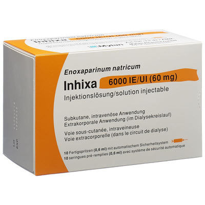 INHIXA Inj Lös 60 mg/0.6ml 10 Fertspr 0.6 ml