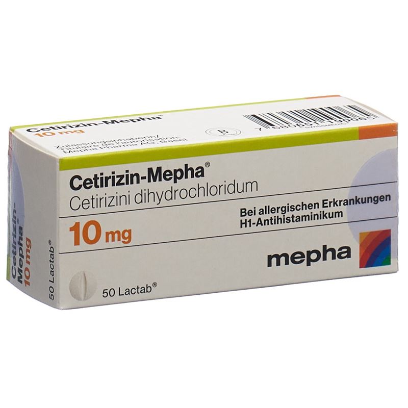 CETIRIZIN Mepha Filmtabl 10 mg 50 Stk