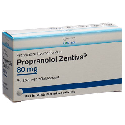 PROPRANOLOL Zentiva Filmtabl 80 mg Ds 180 Stk