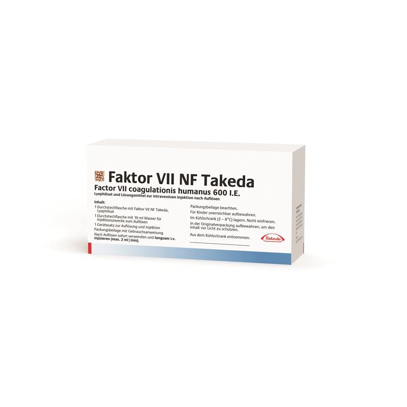 FAKTOR VII NF Takeda 600 IE c Solv Durchstf