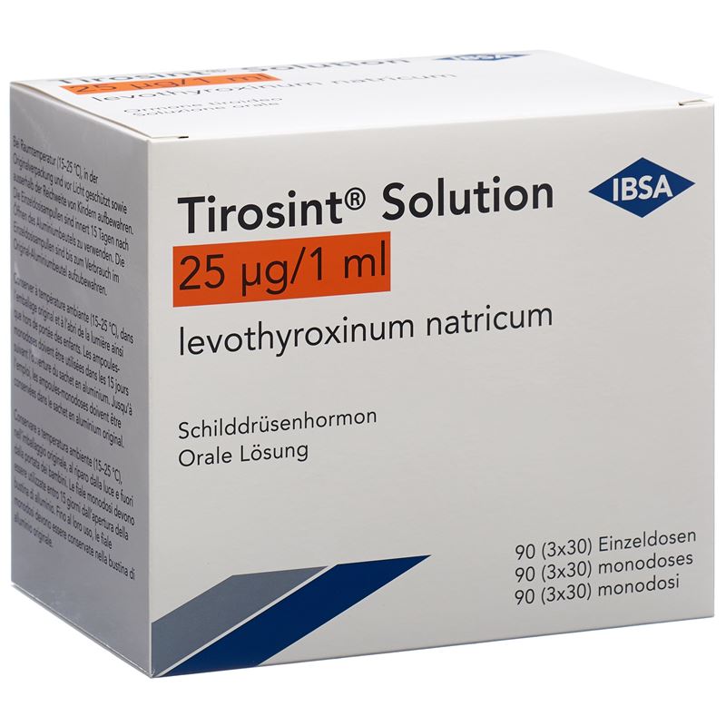 TIROSINT Solution 25 mcg 90 Amp 1 ml