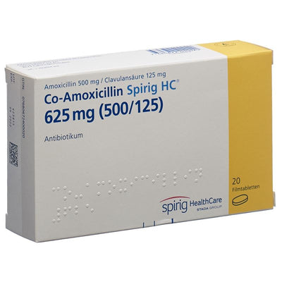 CO-AMOXICILLIN Spirig HC Filmtabl 625 mg 20 Stk