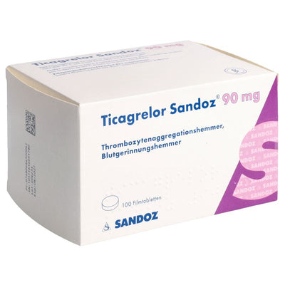 TICAGRELOR Sandoz Filmtabl 90 mg 100 Stk