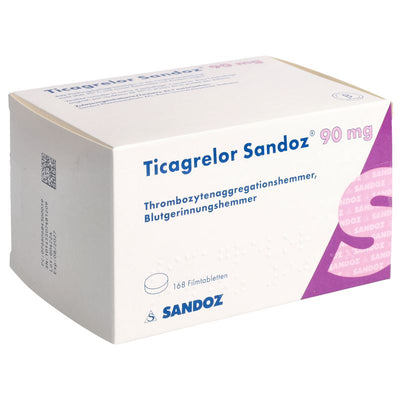 TICAGRELOR Sandoz Filmtabl 90 mg 168 Stk