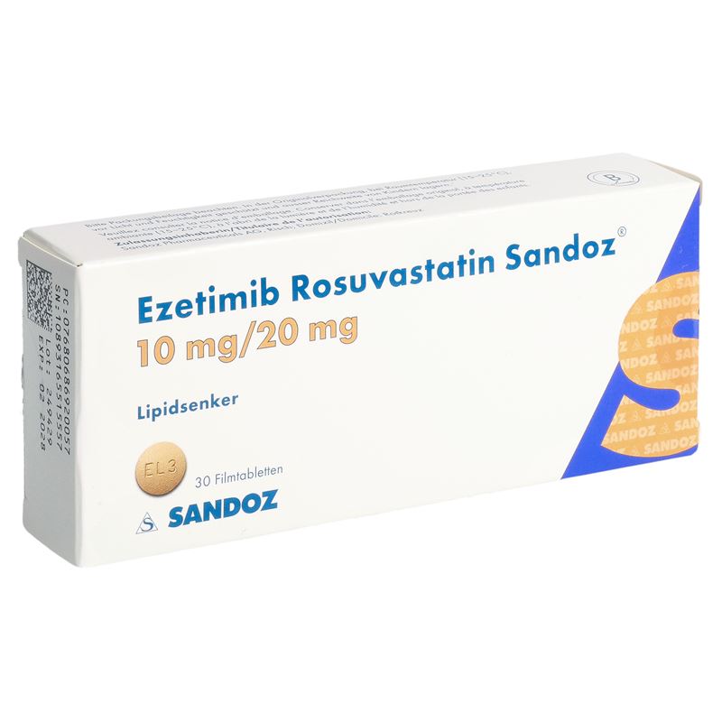 EZETIMIB ROSUVA Sandoz Filmtabl 10 mg/20 mg 30 Stk