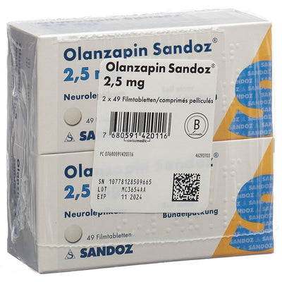 OLANZAPIN Sandoz Filmtabl 2.5 mg 2 x 49 Stk