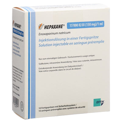 HEPAXANE Inj Lös 150 mg/ml Fertspr 10 Stk